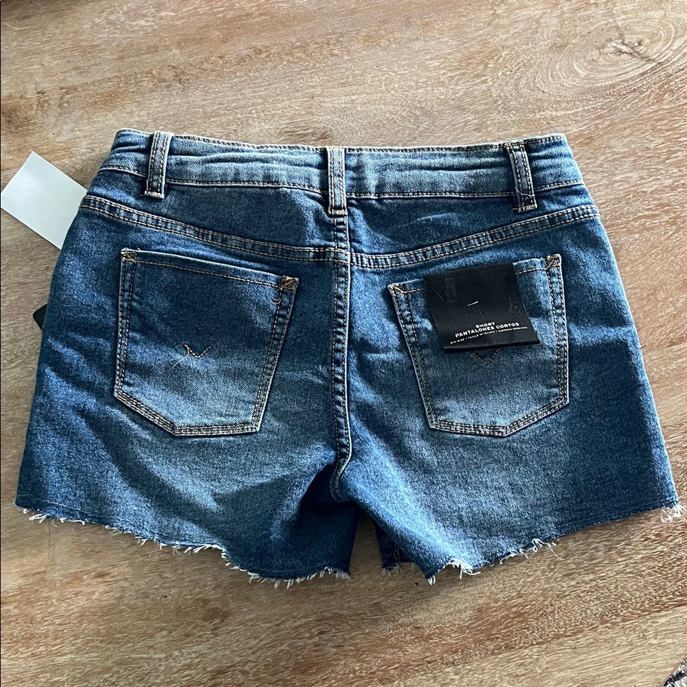 Hudson Jeans Blue Distressed Denim Shorts - Picture 2 of 6